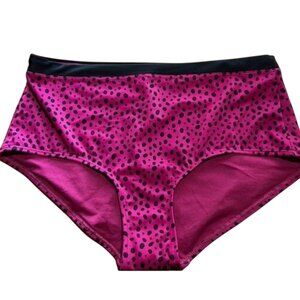 Swim Bikini Bottom All in motion Fuchsia Cheetah Size Small